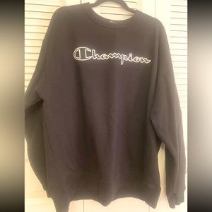 NWOT Men’s Black Champion Sweatshirt, Size 2XL.